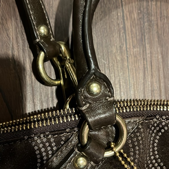 Coach Madison dotted brown satchel - Picture 14 of 15